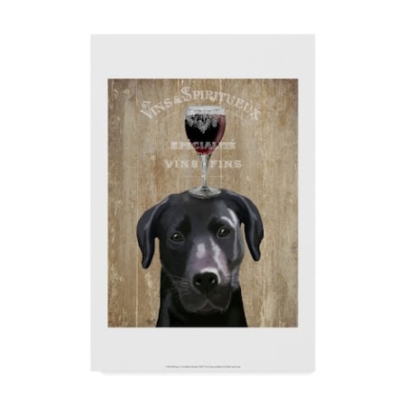 Fab Funky 'Dog Au Vin, Black Labrador' Canvas Art,30x47